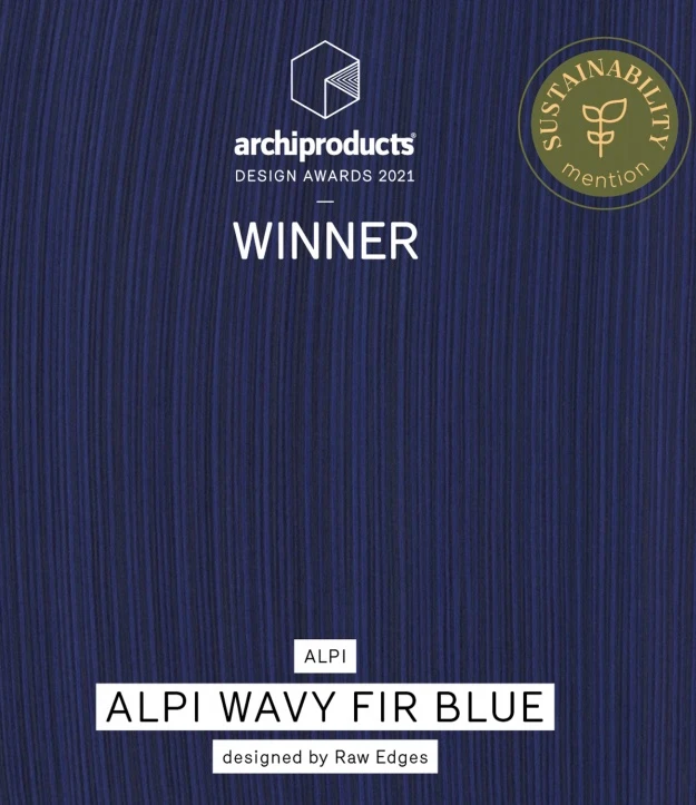 ALPI Wavy Fir by Raw Edges wins the Archiproducts Awards 2021