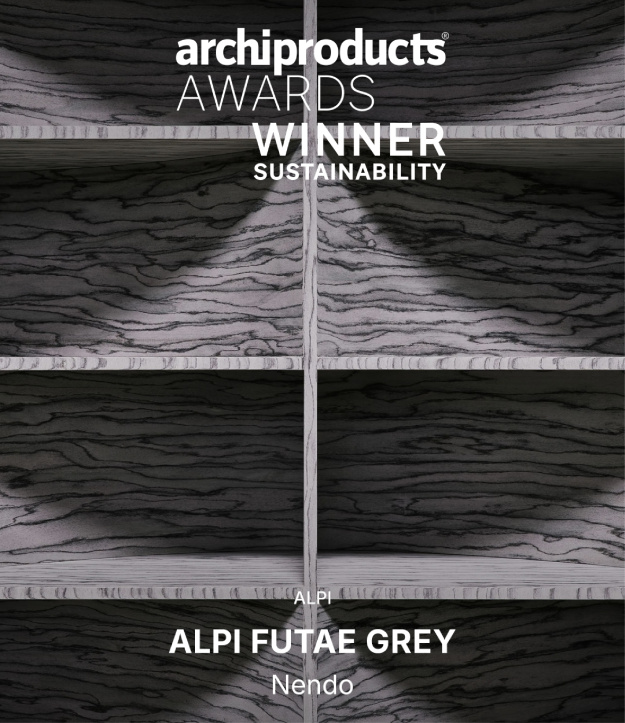 ALPI Futae Grey and ALPI Warp Burgundy win the 2025 Archiproducts Design Awards in the Sustainability category