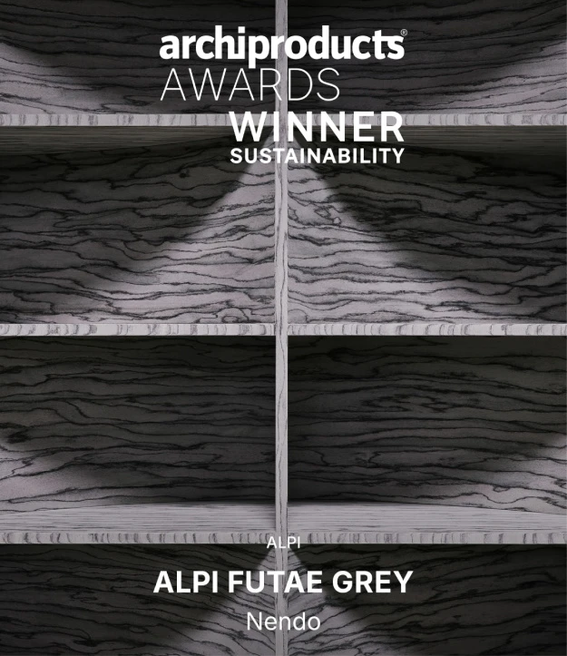 ALPI Futae Grey and ALPI Warp Burgundy win the 2025 Archiproducts Design Awards in the Sustainability category